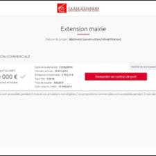 Interface Numairic pour crédit aux collectivités