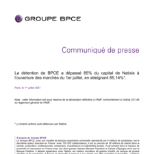 20210701_CP La détention de BPCE a dépassé 85% du capital de Natixis à l’ouverture des marchés du 1er juillet, en atteignant 85,14%.pdf