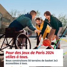 Caisse d'Epargne : terrains de basket inclusifs pour Paris 2024