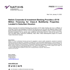 Natixis Corporate  Investment Banking Provides a $118 Million Financing for Class-A Multifamily Properties Located in Suburban Houston.pdf