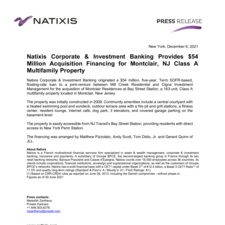 Natixis CIB Provides $54 Million Acquisition Financing for Montclair, NJ Class A Multifamily Property 12.06.21.pdf