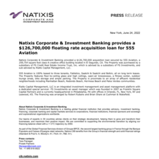 Natixis CIB provides a 126700000 floating rate acquisition loan for 555 Aviation_.pdf