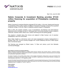 Natixis CIB provides 73.63 million financing for acquisition of Philadelphia multifamily property.pdf