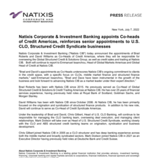 Press Release - Natixis CIB appoints Co-heads of Credit Americas, reinforces senior appointments to U.S. CLO, Structured Credit Syndicate businesses.pdf