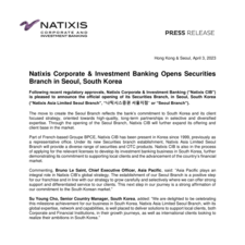 2023.04.03 - Natixis CIB Opens Securities Branch in Seoul, South Korea.pdf