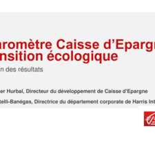 Présentation premier baromètre Caisse d'Epargne de la transition écologique