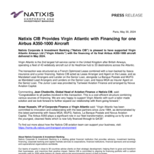 Natixis Corporate & Investment Banking Provides Virgin Atlantic Financing for One Airbus A350-1000 aircraft.pdf