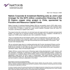 Press Release -Natixis CIB acts as Joint Lead Arranger for the 375 million construction financing of the El Espino copper mine project in Chile 02.05.2025.pdf