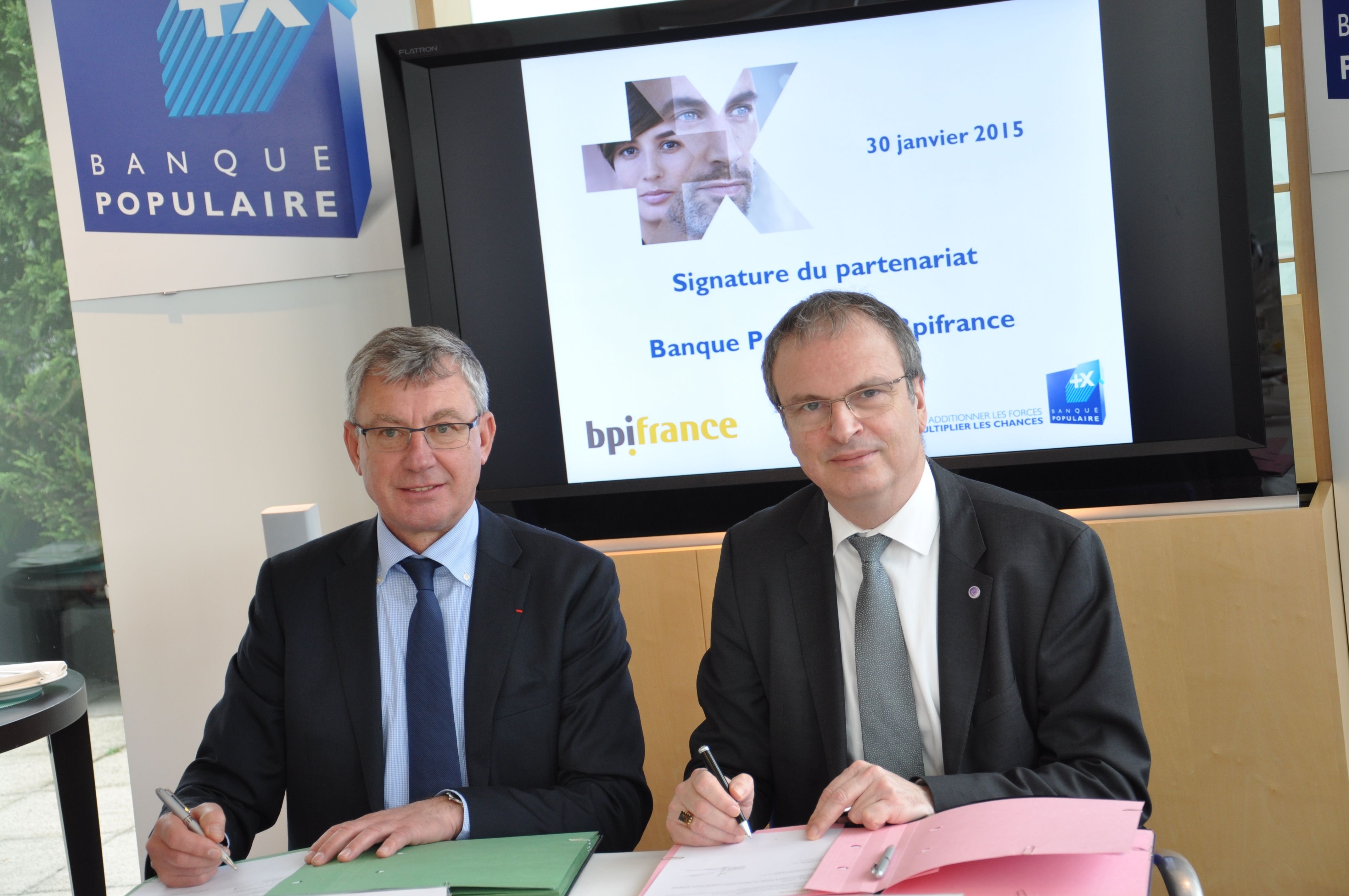 Signature du partenariat Banque Populaire - Bpifrance