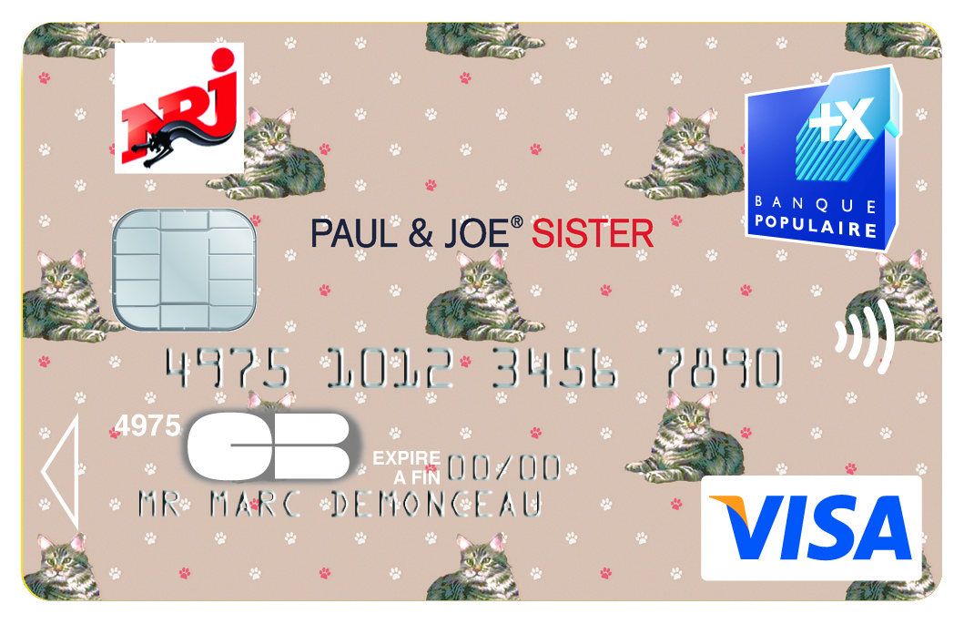 Visuel - Carte NRJ Banque Pop' - Paul &  Joe