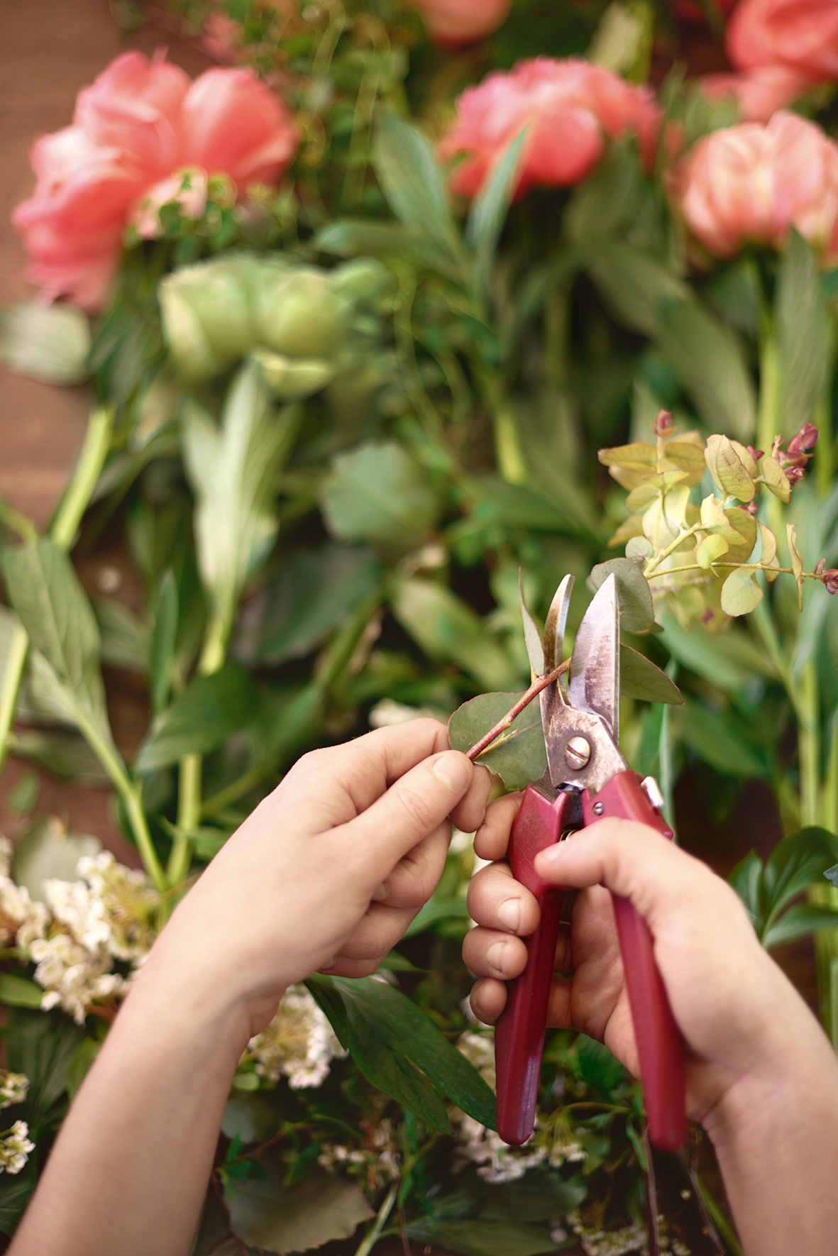 Geste fleuriste L'+xpérience Banque Populaire