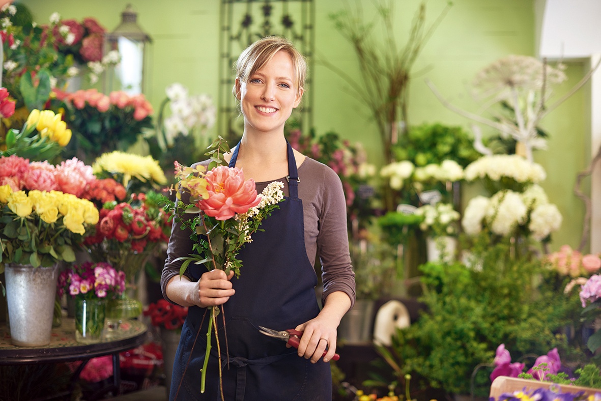 Portrait fleuriste L'+xpérience Banque Populaire