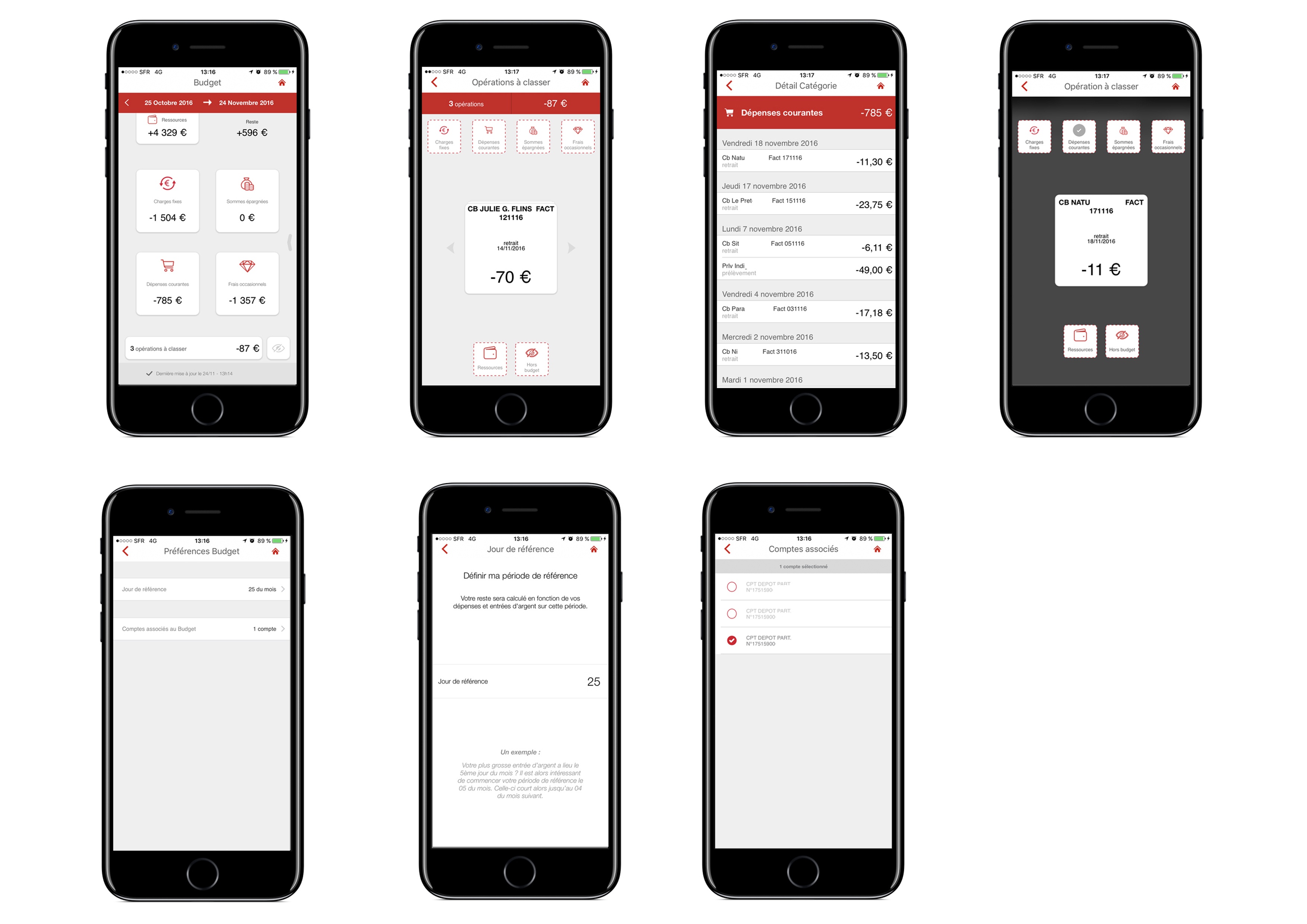 Application mobile Caisse d'Epargne fonctionnalité budget - HD