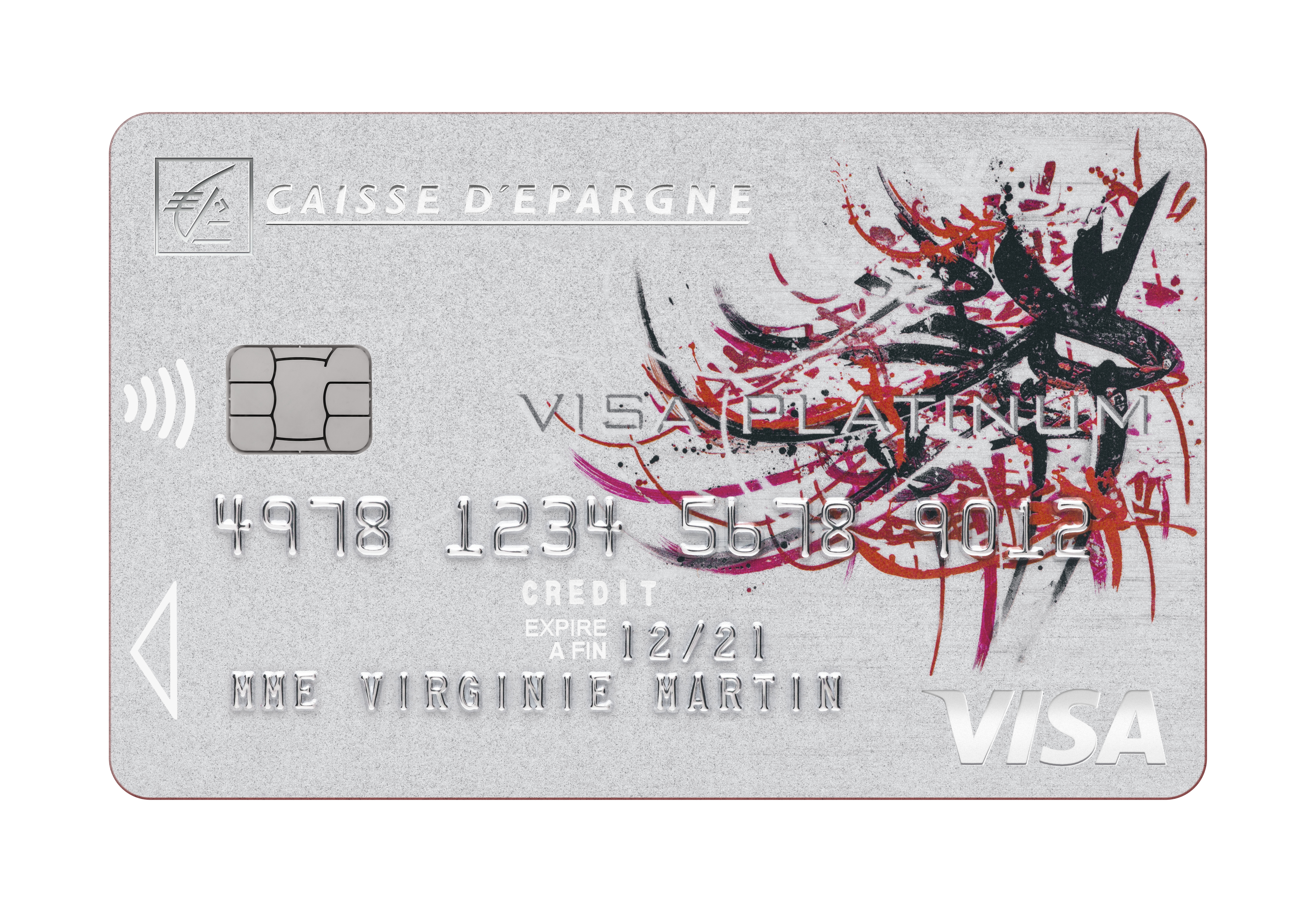 Carte bancaire Caisse d'Epargne Visa Platinum  "Urban Art" signée Darco