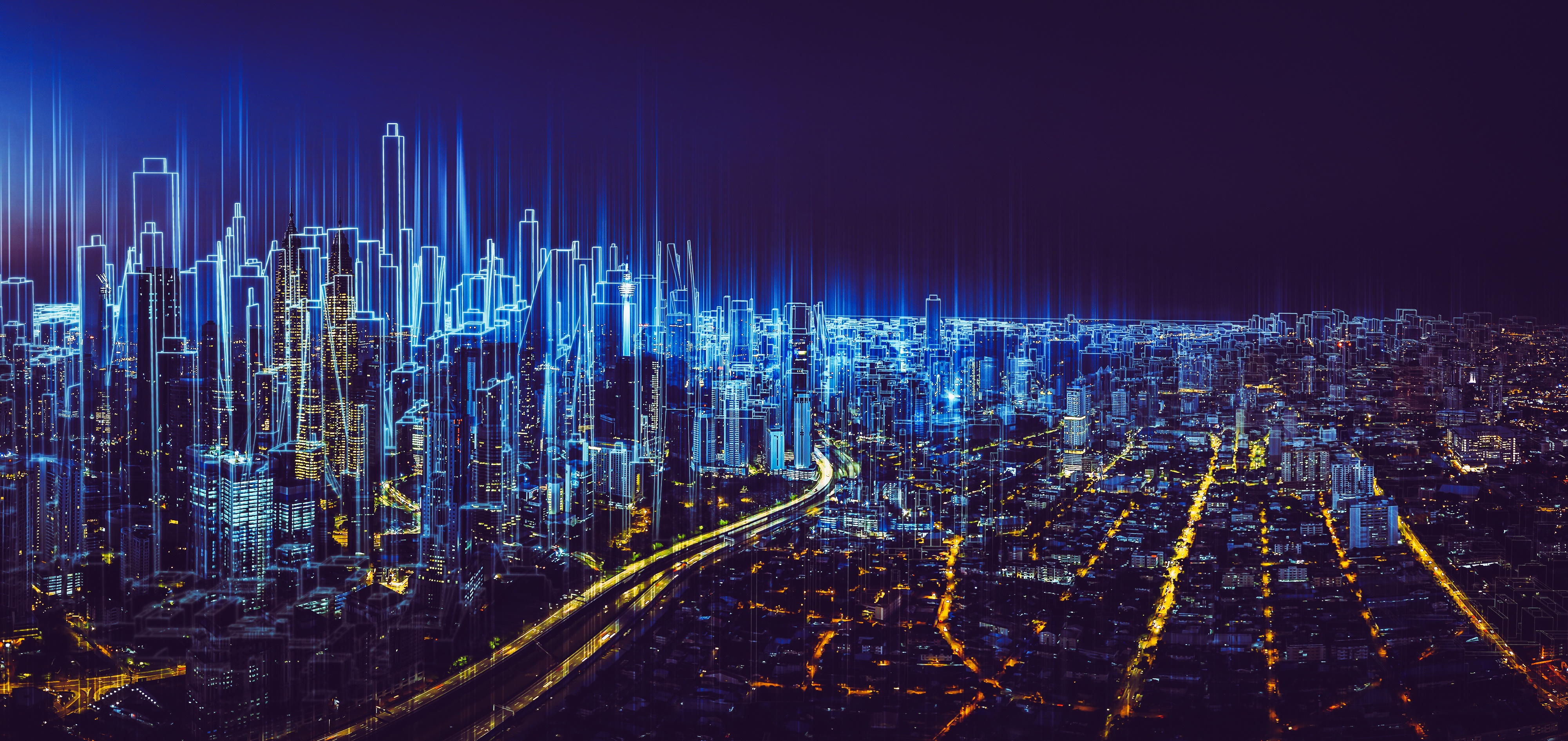 Futuristic Cityscape for Natixis REH Americas