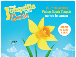 Un simple tweet pour soutenir la lutte contre le cancer : envoyez vos dons via twitter lors de l’opération « Une Jonquille pour Curie » avec S-money