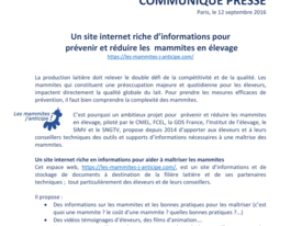 Site mammite - Communiqué de Presse