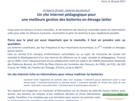 Site Boiteries - Communiqué de Presse