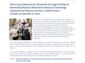 Communiqué de presse - Résultats finale concours Good France.