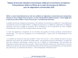 Communiqué de presse - Tableau de bord des indicateurs économiques validé par la Commission européenne