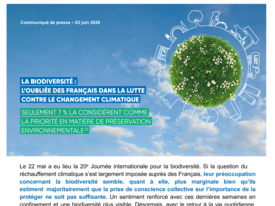 Communiqué de presse - La biodiversité : l'oubliée des Français dans la lutte contre le changement climatique