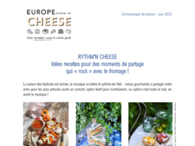 Communiqué de presse - Rythm'n Cheese