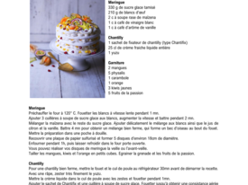 Pavlova aux fruits exotiques et chantilly au yuzu