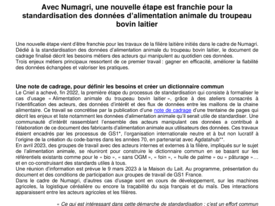 Communiqué de presse - Avec Numagri, une nouvelle étape est franchie .....