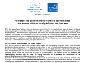 Communiqué presse - Renforcer les performances technico-économiques des fermes laitières en digitalisant les données