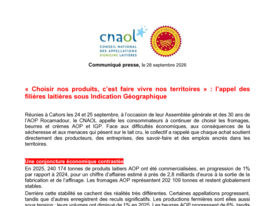Communiqué de presse - « Choisir nos produits, c’est faire vivre nos territoires » ...