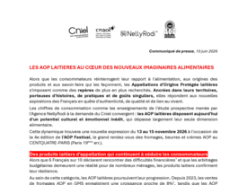 Les AOP laitières au cœur des nouveaux imaginaires alimentaires