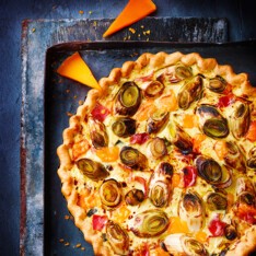 TOURTE AUX POIREAUX ET MIMOLETTE VIEILLE