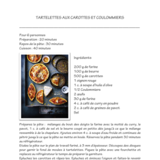 TARTELETTES AUX CAROTTES ET COULOMMIERS