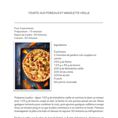 TOURTE AUX POIREAUX ET MIMOLETTE VIEILLE