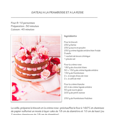 GATEAU A LA FRAMBOISE ET A LA ROSE
