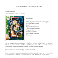 BUNS AUX CREVETTES SAUCE YAOURT