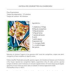 GATEAU DE COURGETTES AU CHABICHOU