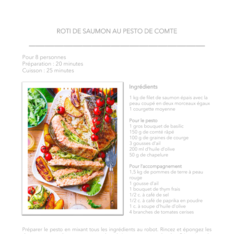 ROTI DE SAUMON AU PESTO DE COMTE