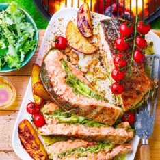 ROTI DE SAUMON AU PESTO DE COMTE