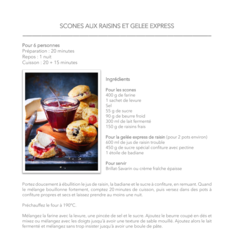 SCONES AUX RAISINS ET GELEE EXPRESS