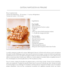GATEAU NAPOLEON AU PRALINE