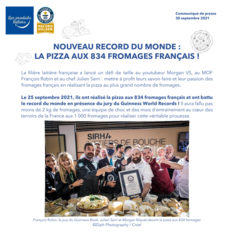 CP - Record du monde pizza 834 fromages français