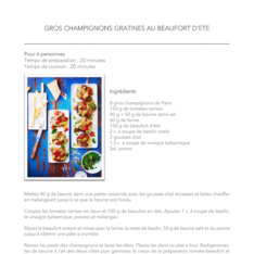 Gros champignons gratinés au Beaufort d’été