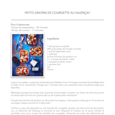 Petits gratins de courgette au Valençay