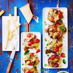 Gros champignons gratinés au Beaufort d’été