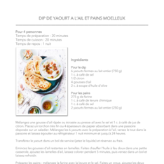 Dip de yaourt à l’ail et pains moelleux