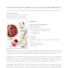 Tatin aux figues et jambon cru, glace au Saint-Marcellin