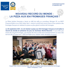 CP - Record du monde pizza 834 fromages français