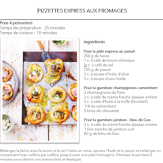 Pizzettes express aux fromages