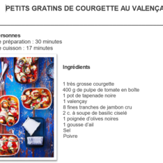 Petits gratins de courgette au Valençay